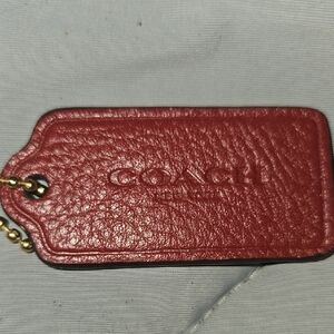 Coach Deep Red Leather Hangtag